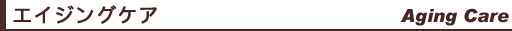 エイジングケアメニュー